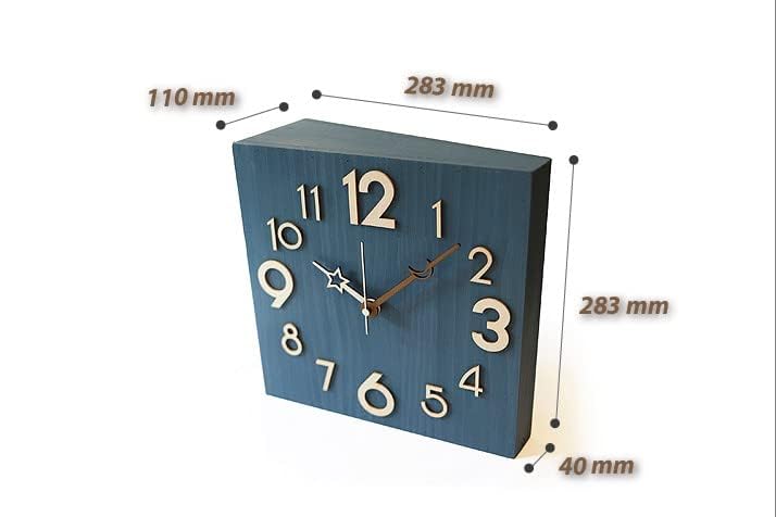 モフ 立体（ブルー） 無音 両面壁掛け時計 両面時計 おしゃれ インテリア Amazon.co.jp: モフ 立体 28.3cm 無音 両面壁掛け時計 両面時計